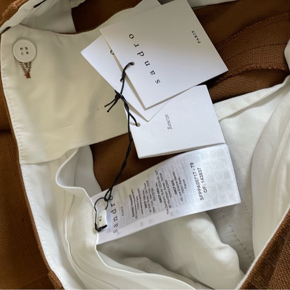 NWT Sandro Paris Woven Wide Leg Pants - Picture 8 of 8